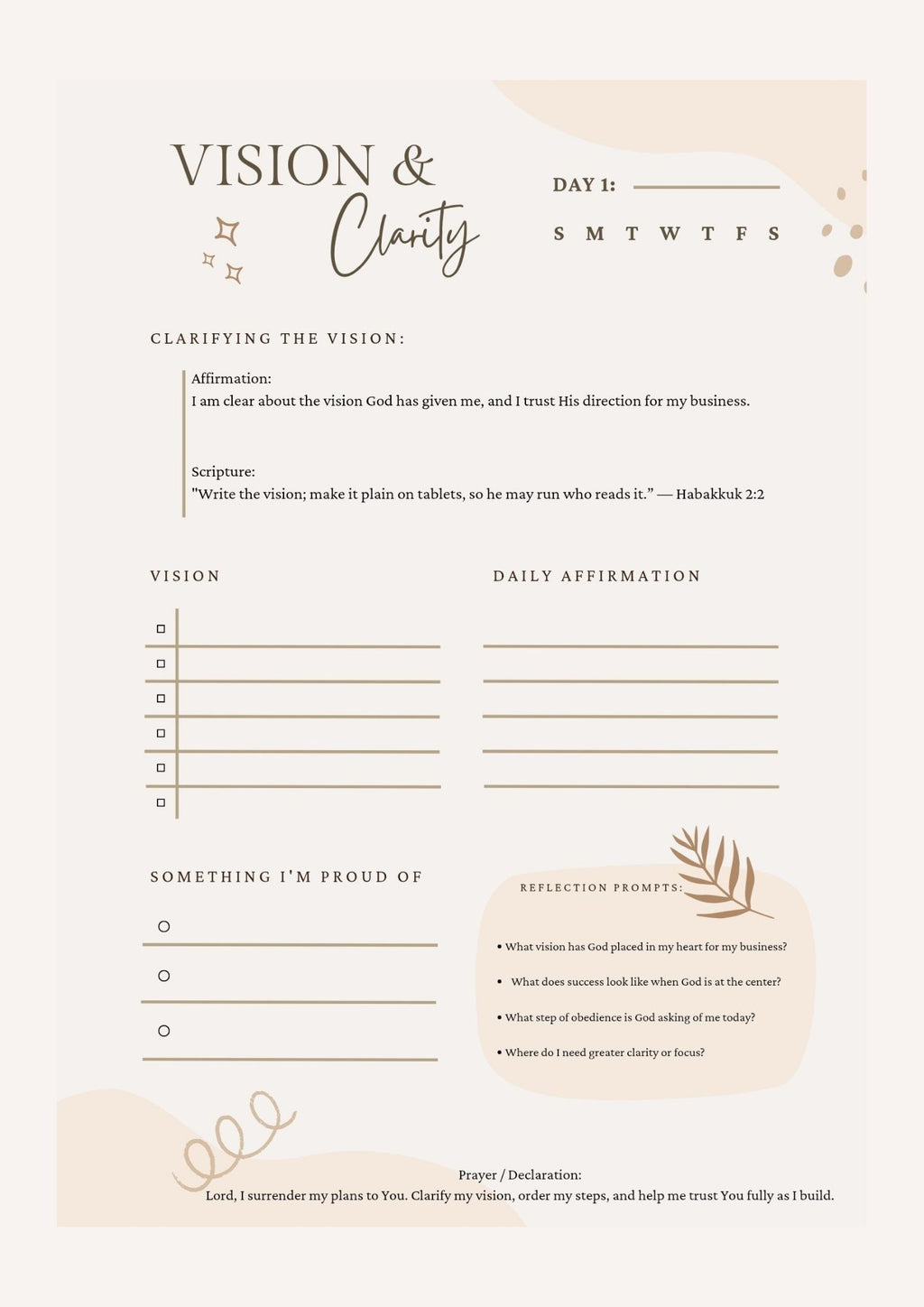 The Success Blueprint: Affirmation Journal